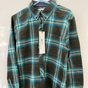 NWT Little Mark Jacobs Plaid Button Down Flannel Shirt Green kids boys size 8